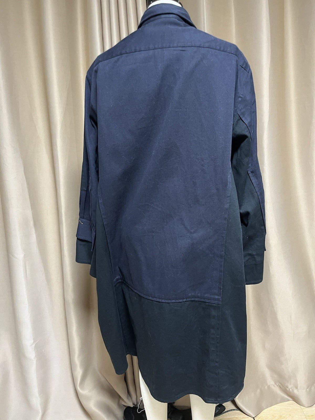 38 Celine Oversized military arm zipper denim shirt jacket