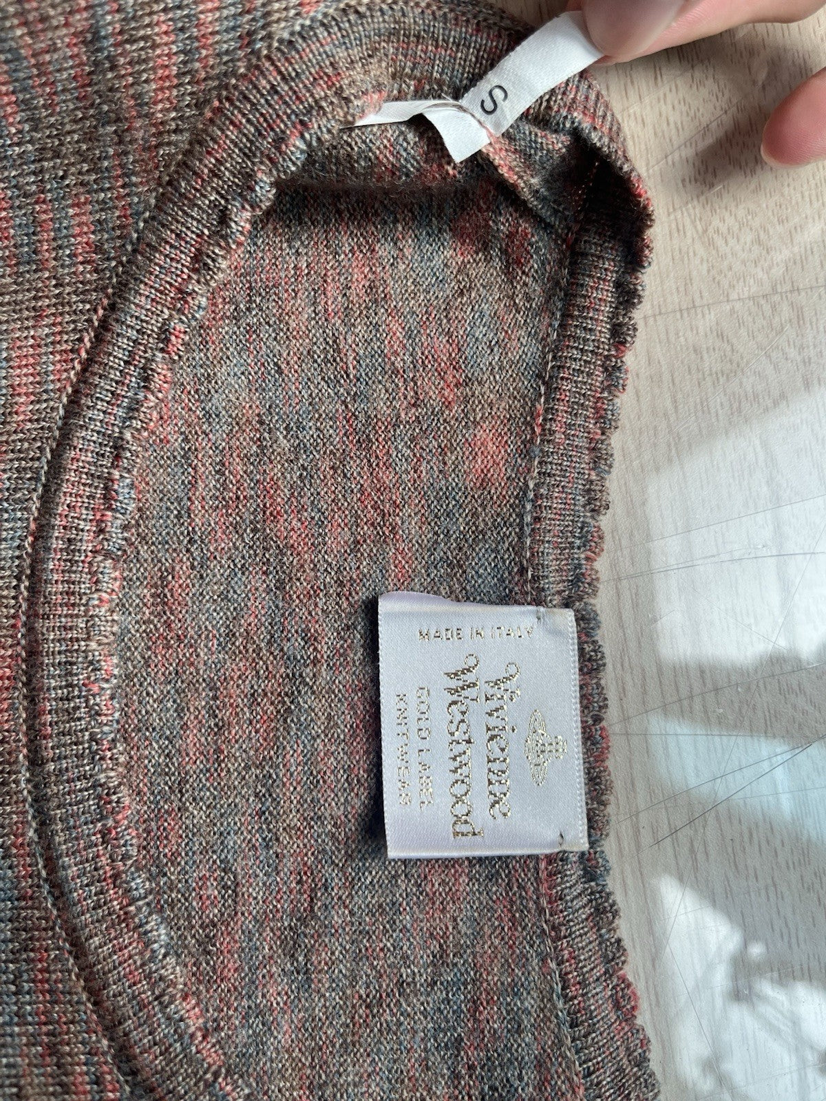 M Vivienne Westwood gold label orb logo cropped knit t shirt