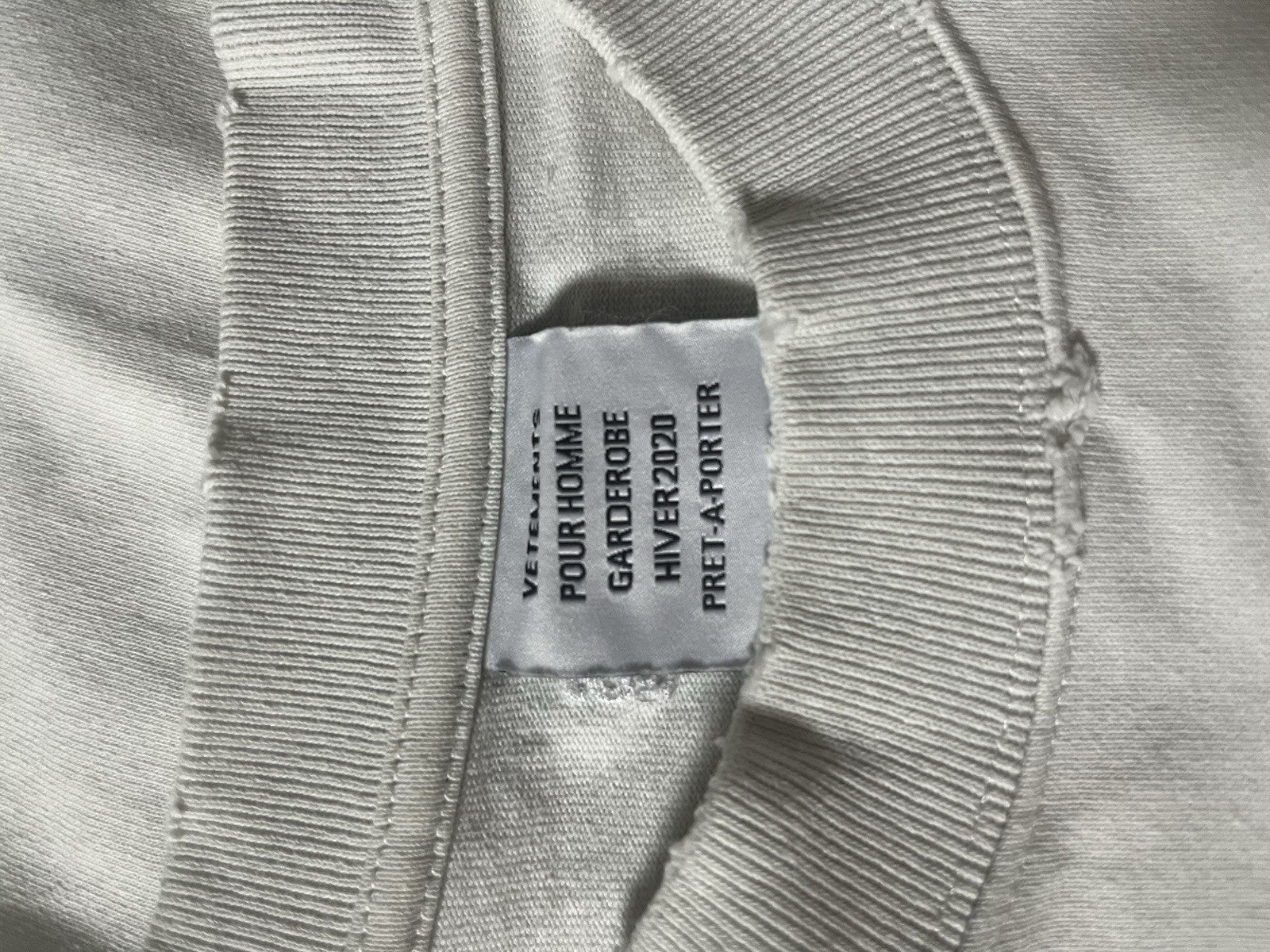 S vetements SILK ROAD distressed oversized long sleeve shirt