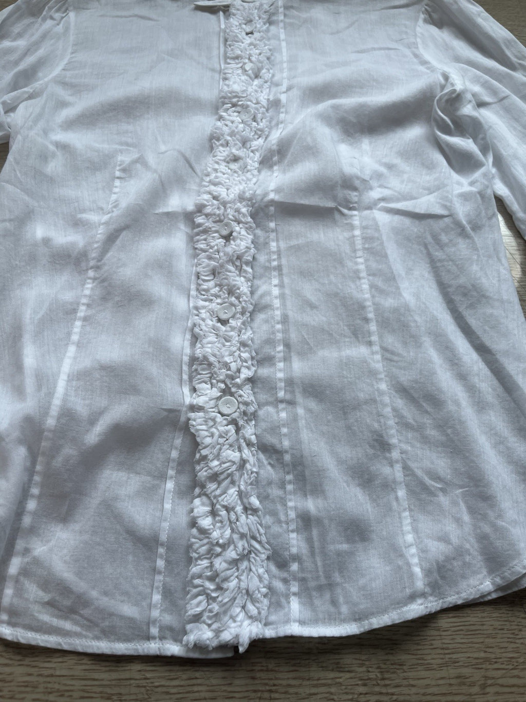 36 jean paul gaultier frill puff sleeve madarine Collar blouse Shirt