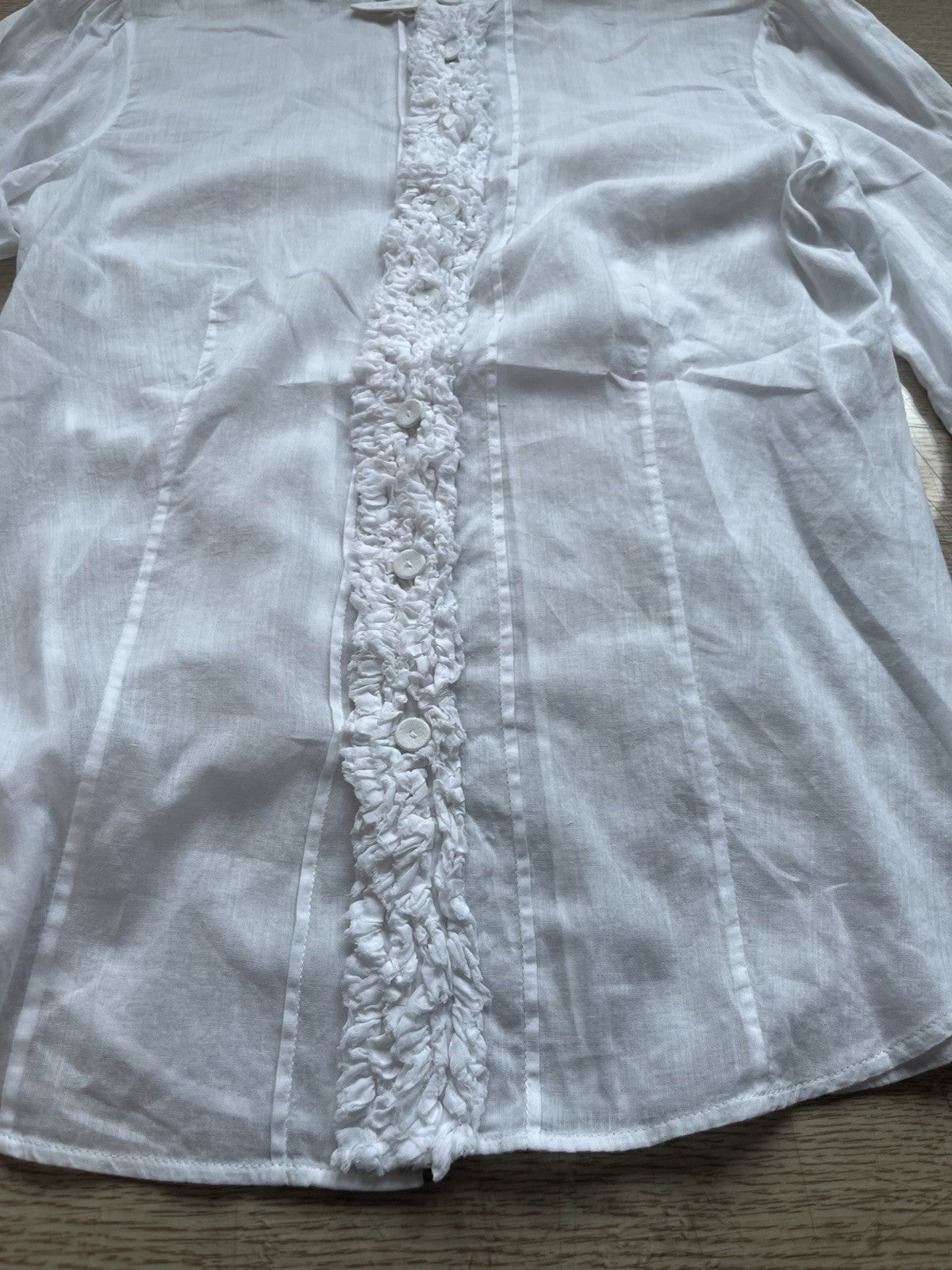36 jean paul gaultier frill puff sleeve madarine Collar blouse Shirt