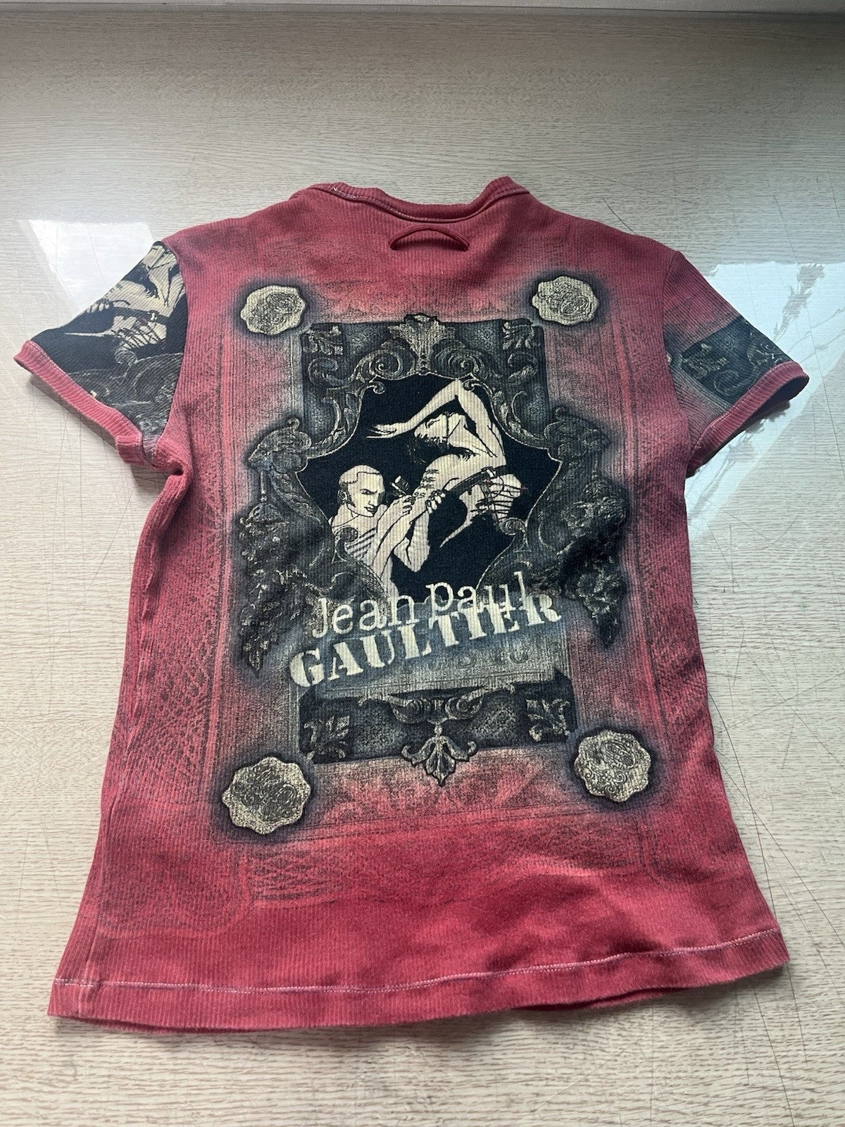 M Jean Paul Gaultier Maille Italy Tattooist power net rib t shirt Vintage