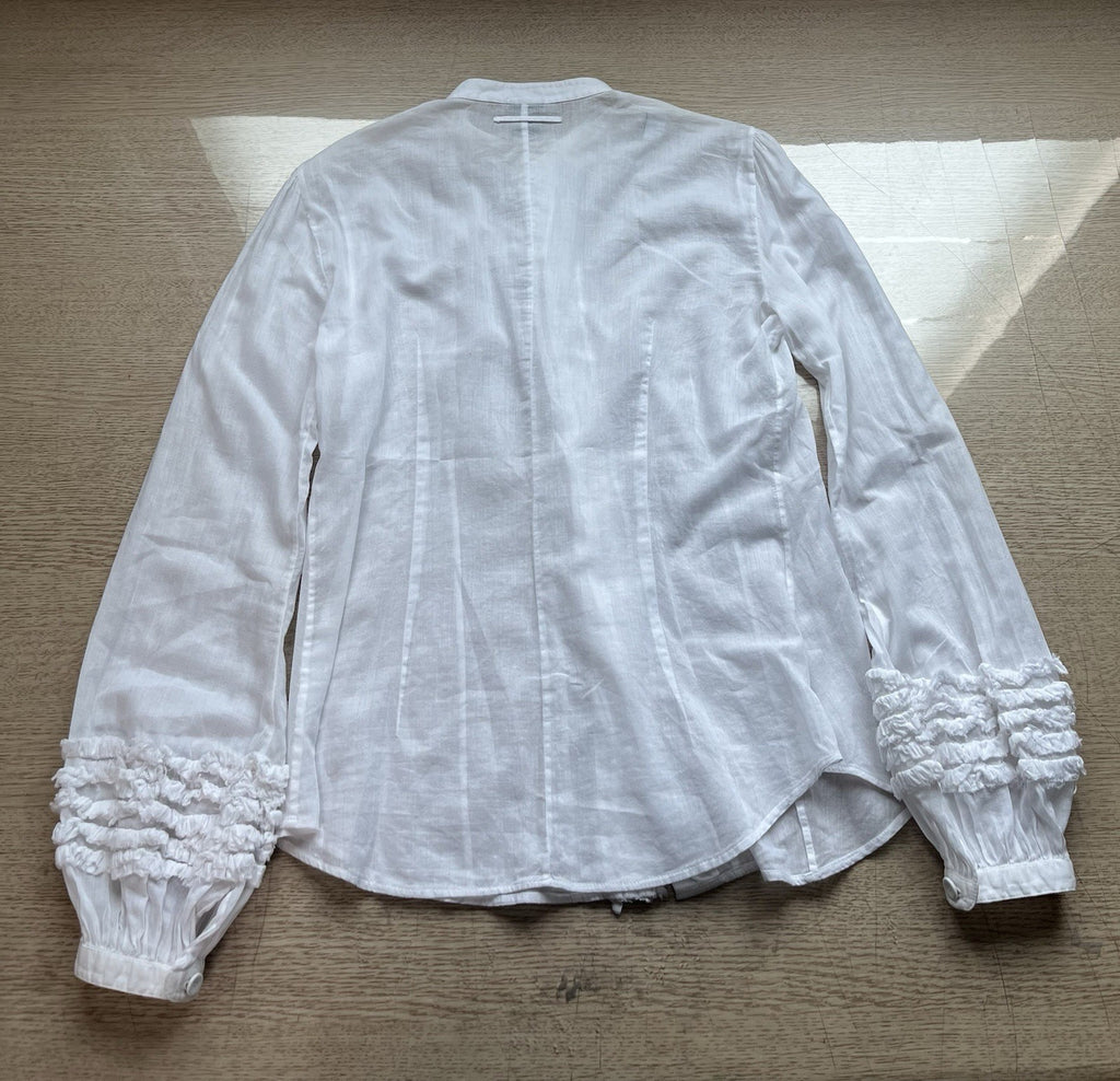 36 jean paul gaultier frill puff sleeve madarine Collar blouse Shirt