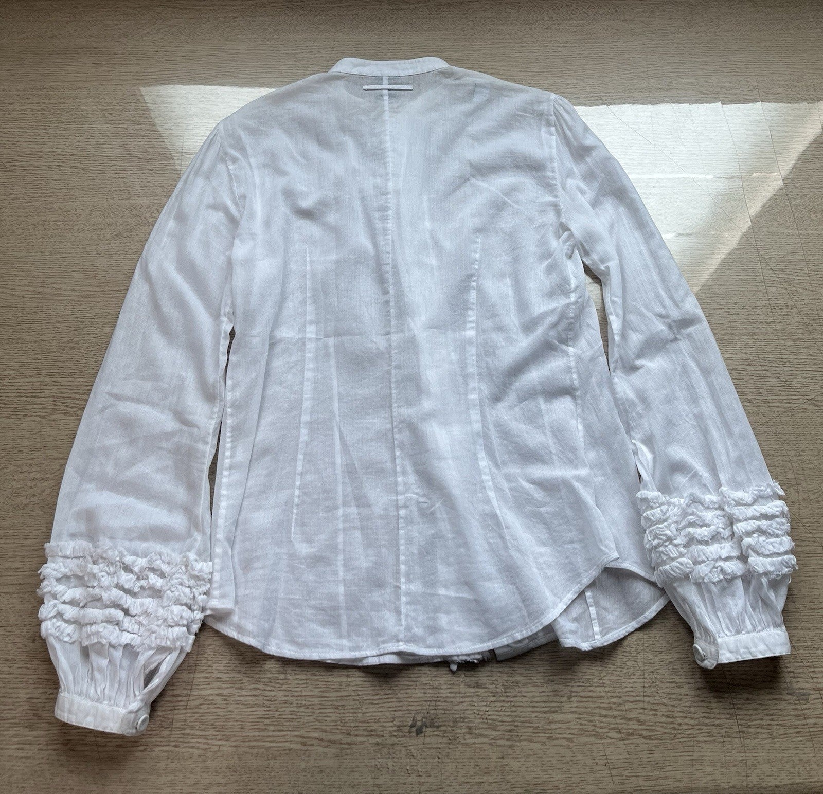 36 jean paul gaultier frill puff sleeve madarine Collar blouse Shirt
