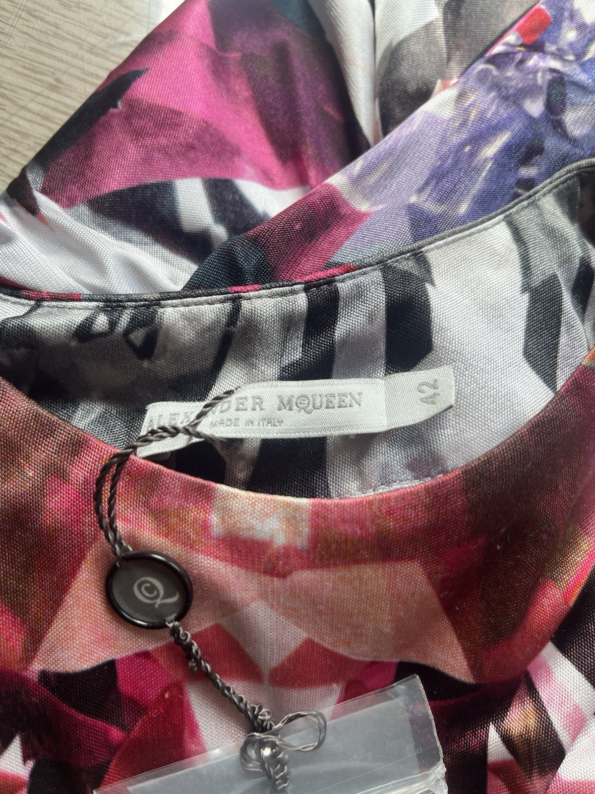 42 Alexander Mcqueen Ss09 Natural Distinction kaleidoscope Printing Silk Dress