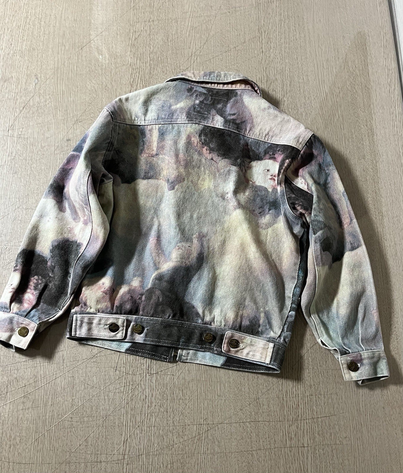S Vivienne Westwood Vintage 80s 90s Swarm Of Cupids Putti Printing Denim Jacket