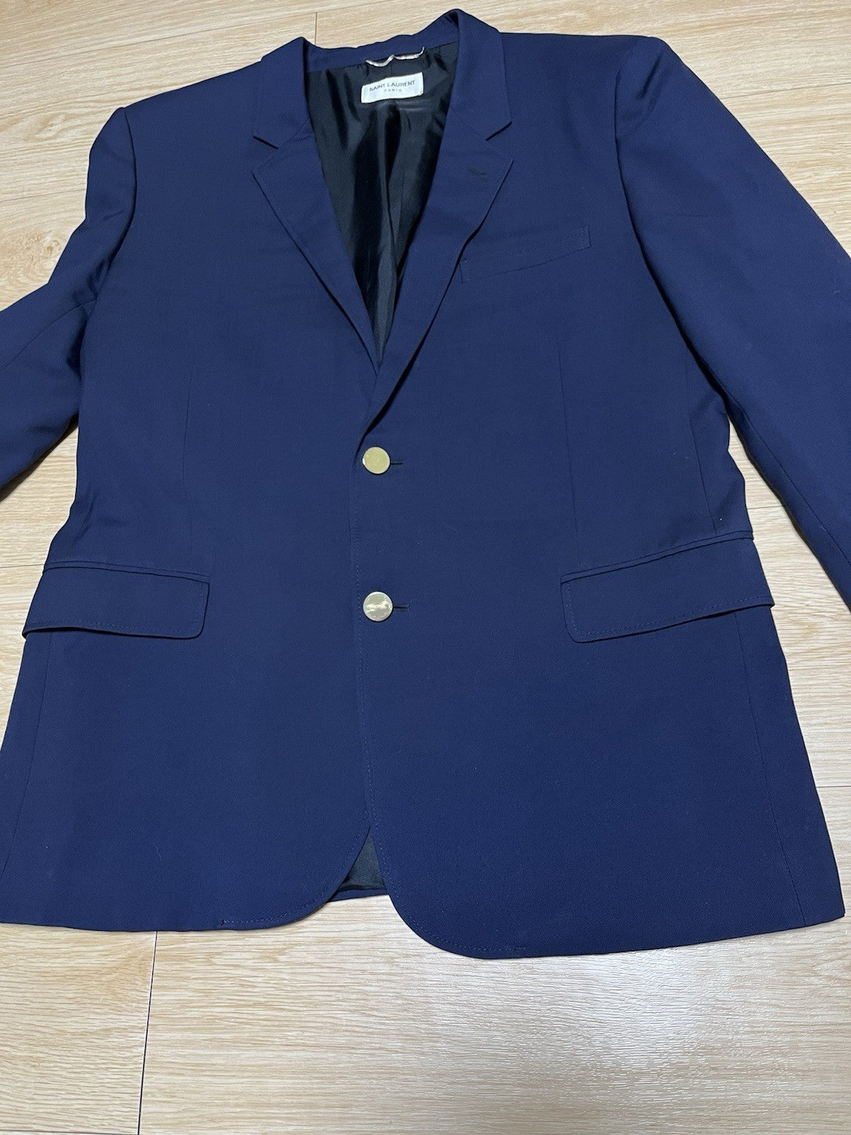 56 Saint Laurent ss14 gold button blazer suit jacket