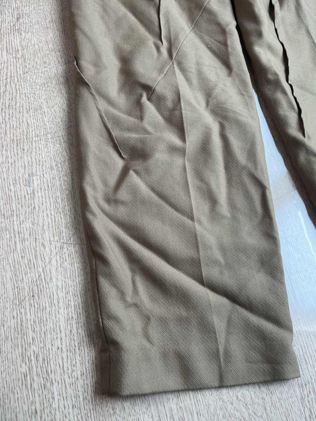 2 Undercover multi darts assymetric wool slacks pants