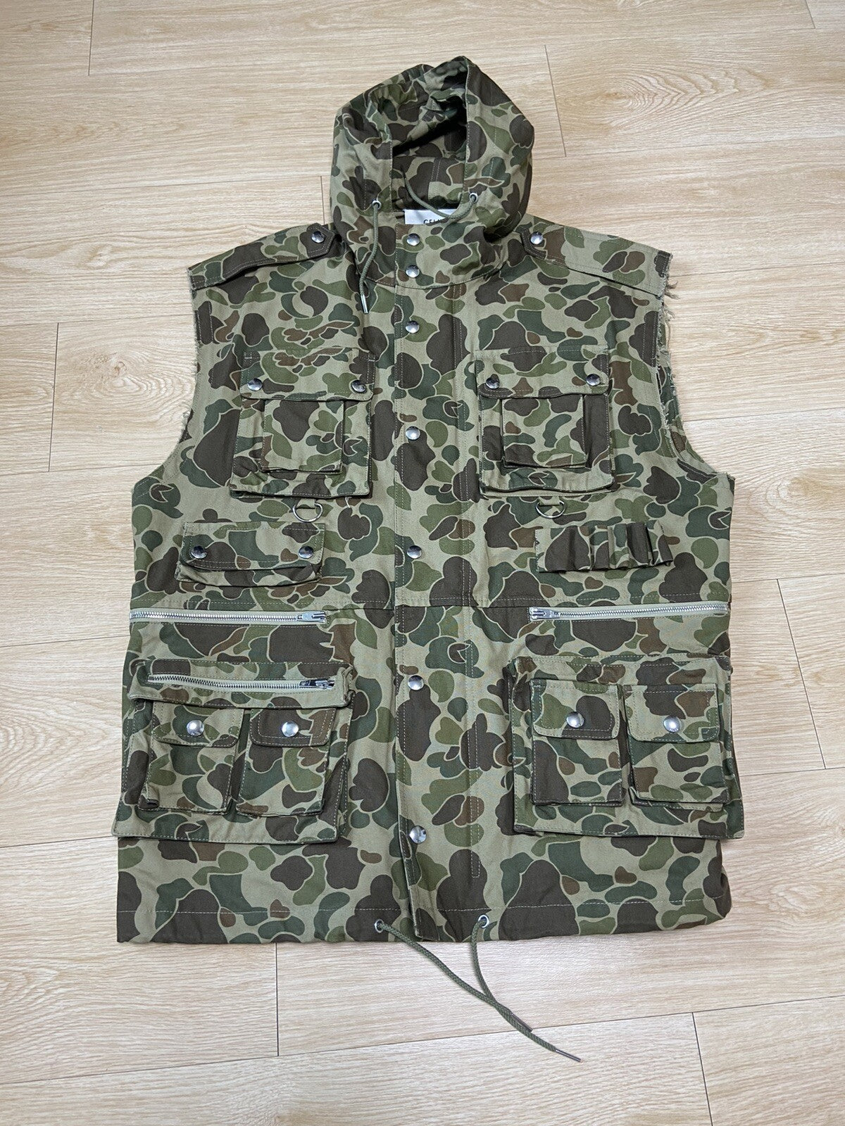 48 Celine ss22 camouflage military vest sleeveless jacket