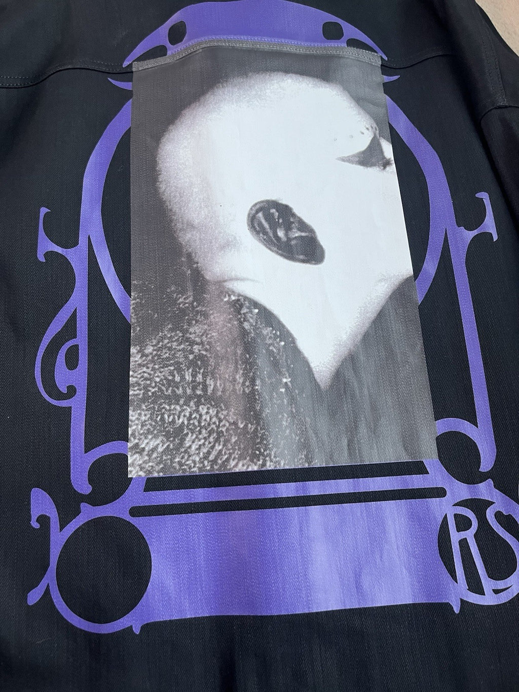 BNWT) M Raf simons oversized bold head Printing ring denim jacket