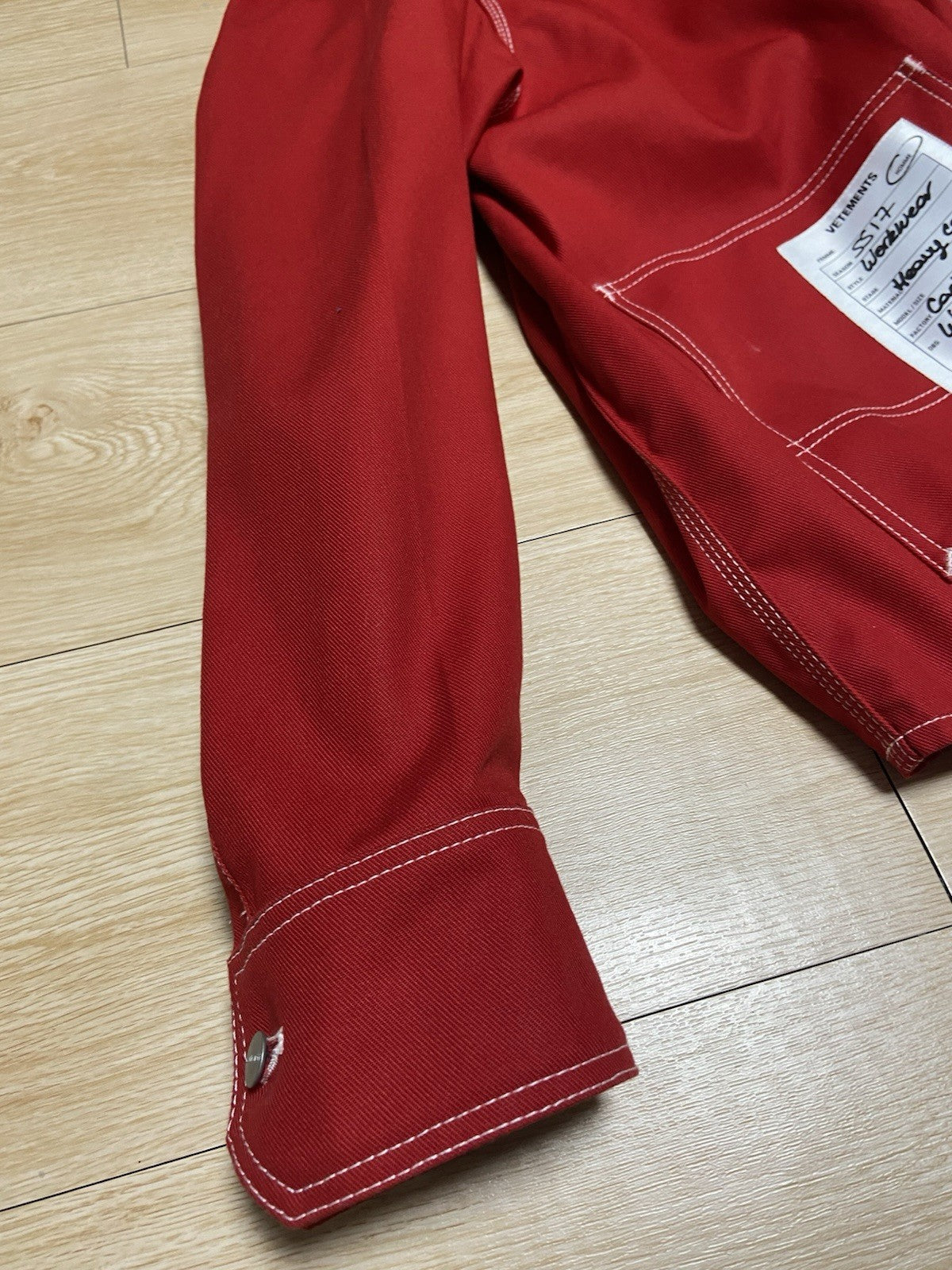 XS Vetements Carhartt oversized work jacket red