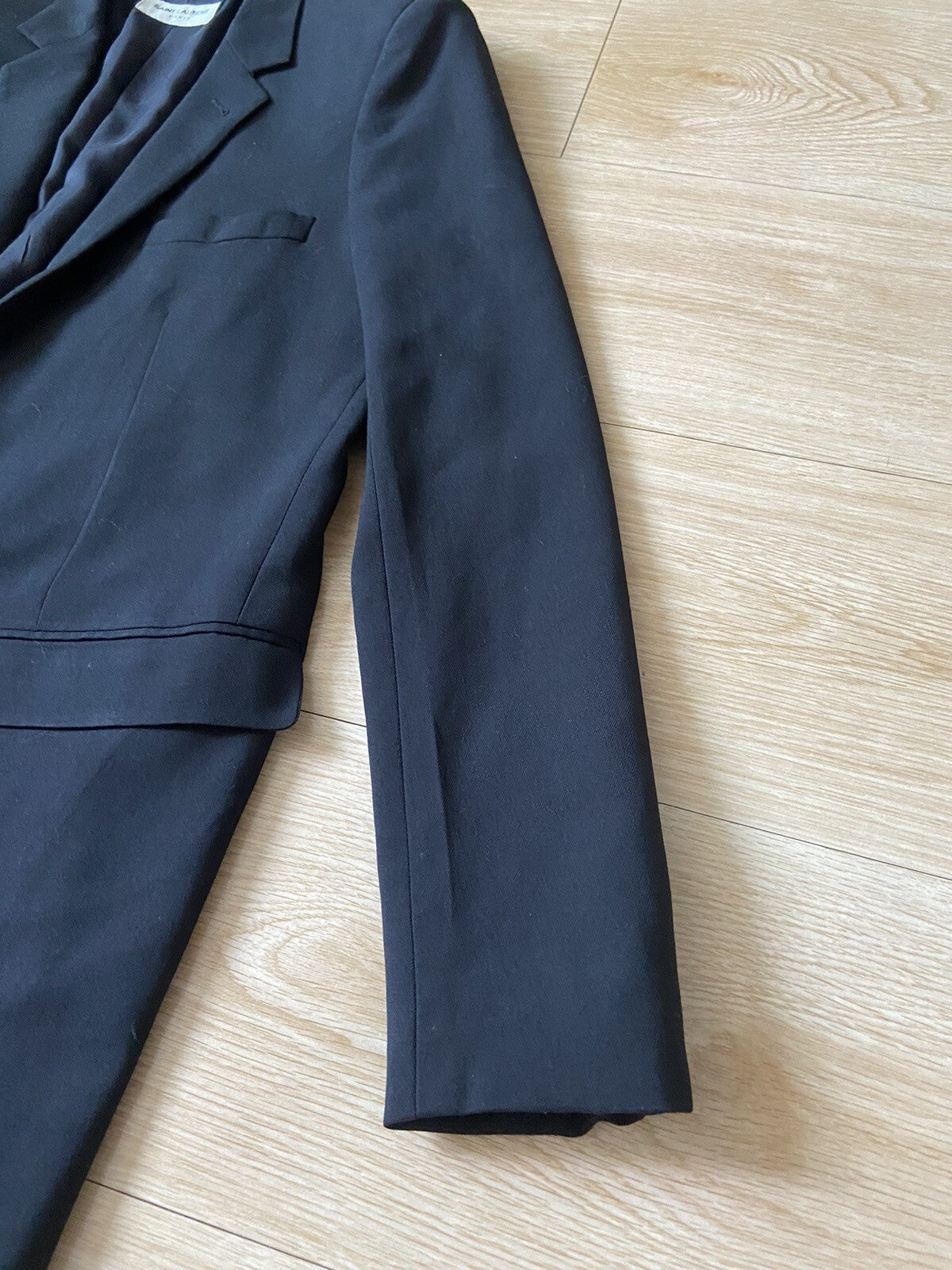 F46 Saint Laurent gold double button blazer jacket suit