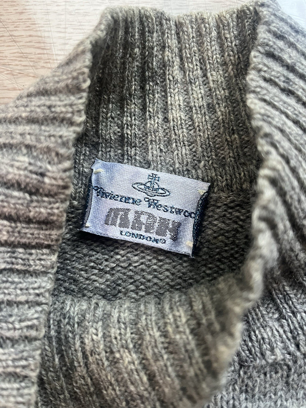 M vivienne westwood man orb logo high neck knit sweater