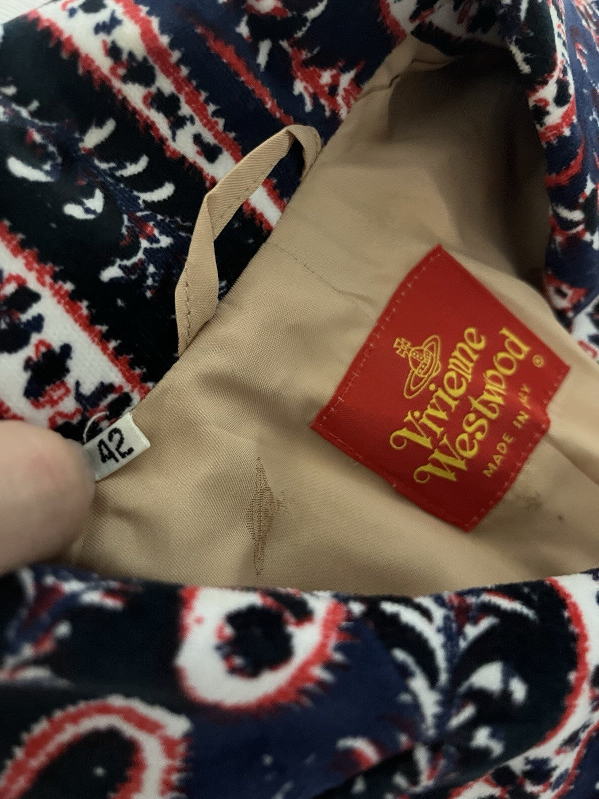 BNWT) Vivienne westwood Vintage 90s On Liberty paisley A Line blazer jacket