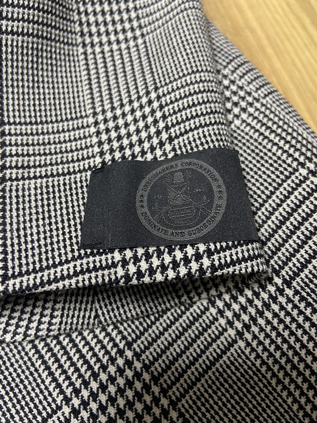 XS Vetements Houndstooth Oversized arm-cutten blazer jacket