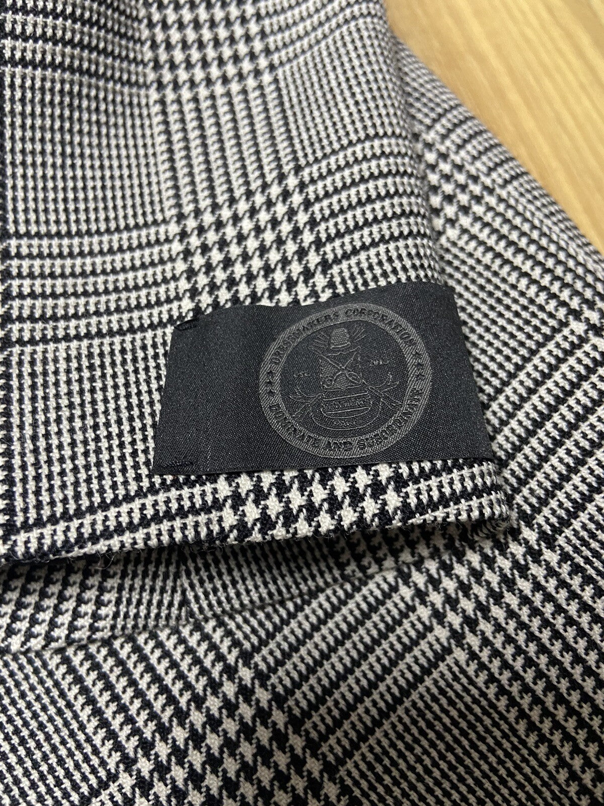 XS Vetements Houndstooth Oversized arm-cutten blazer jacket