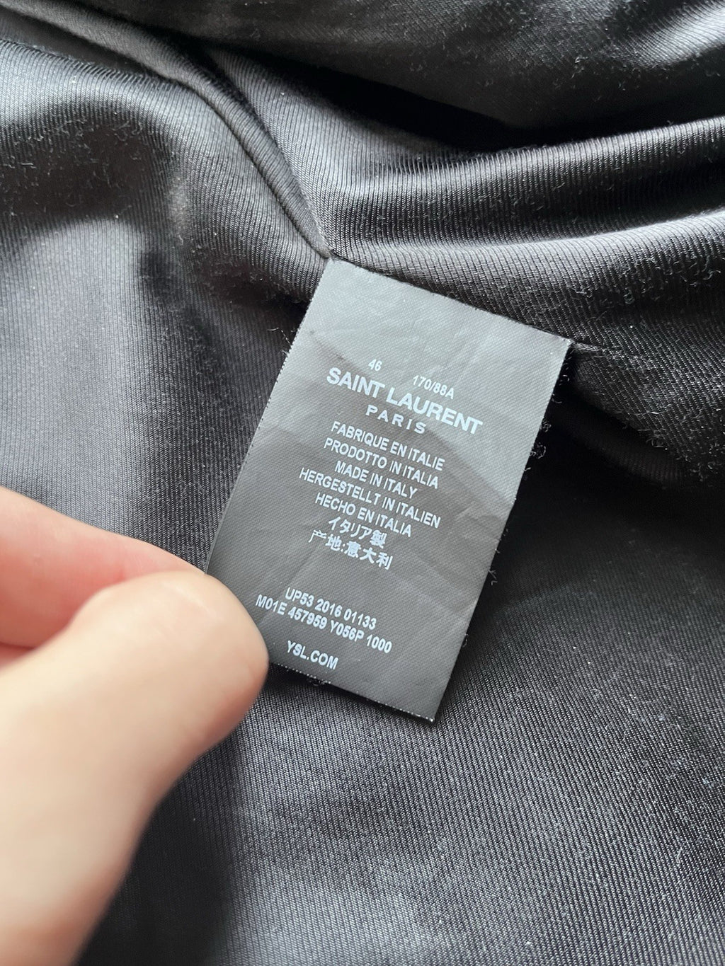 46 Saint Laurent Nutria real fur collar wool peacoat jacket