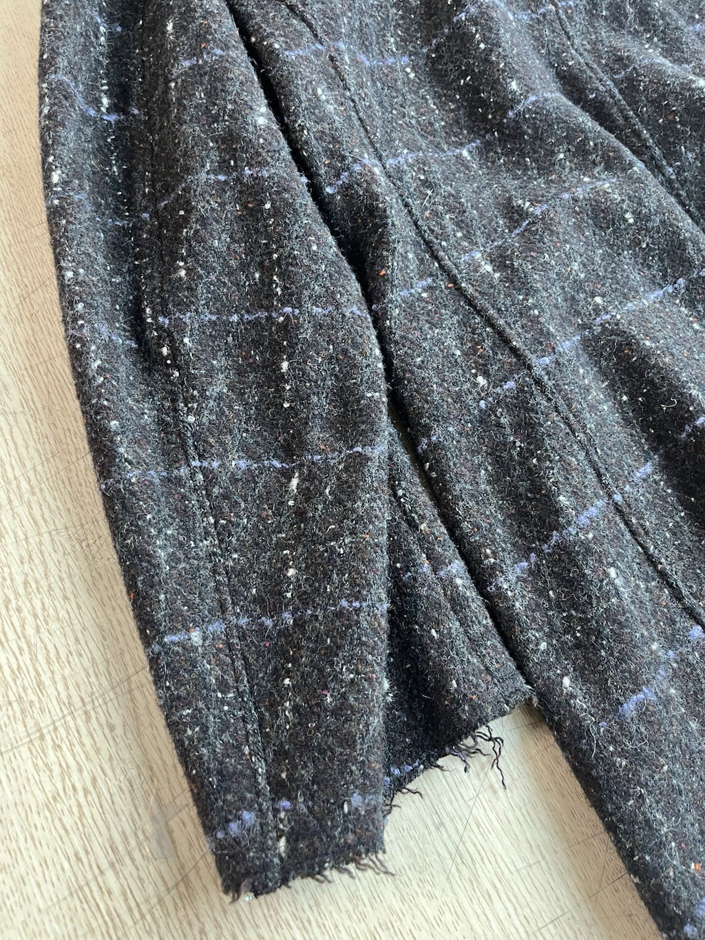 L Comme Des Garcons homme plus tweed leather collar blazer jacket