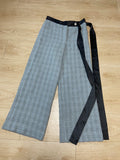 38 Chanel Waist bend ribbon wool tweed wide pants