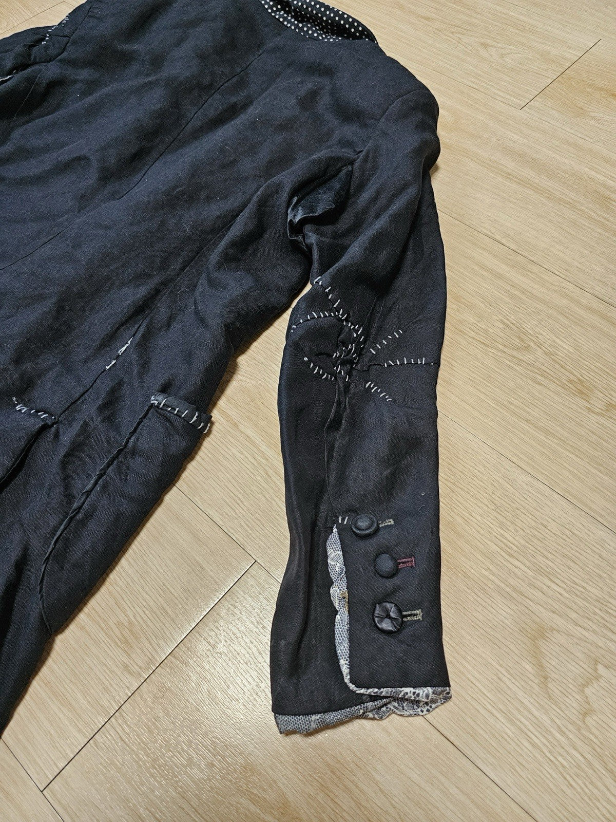 M Undercover AW04 But Beautiful Six-button assymetric blazer jacket