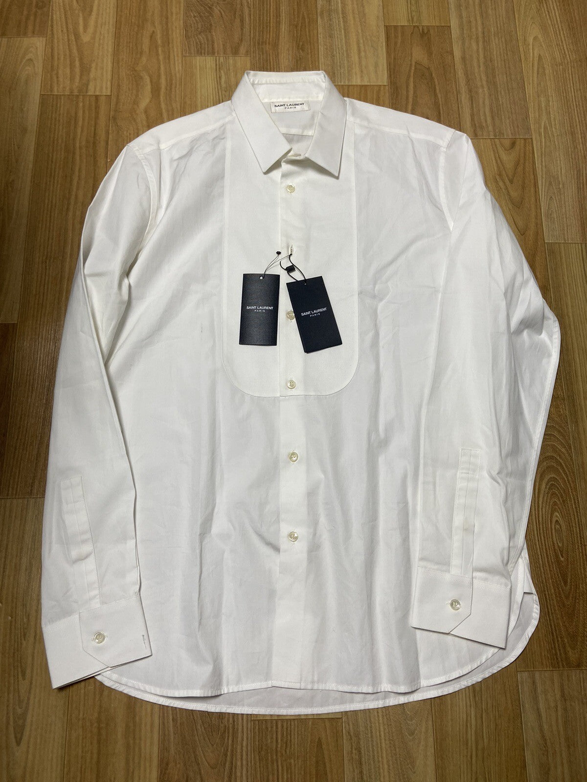 Bnwt 41 Saint Laurent DINNER TUXEDO button up dress shirt