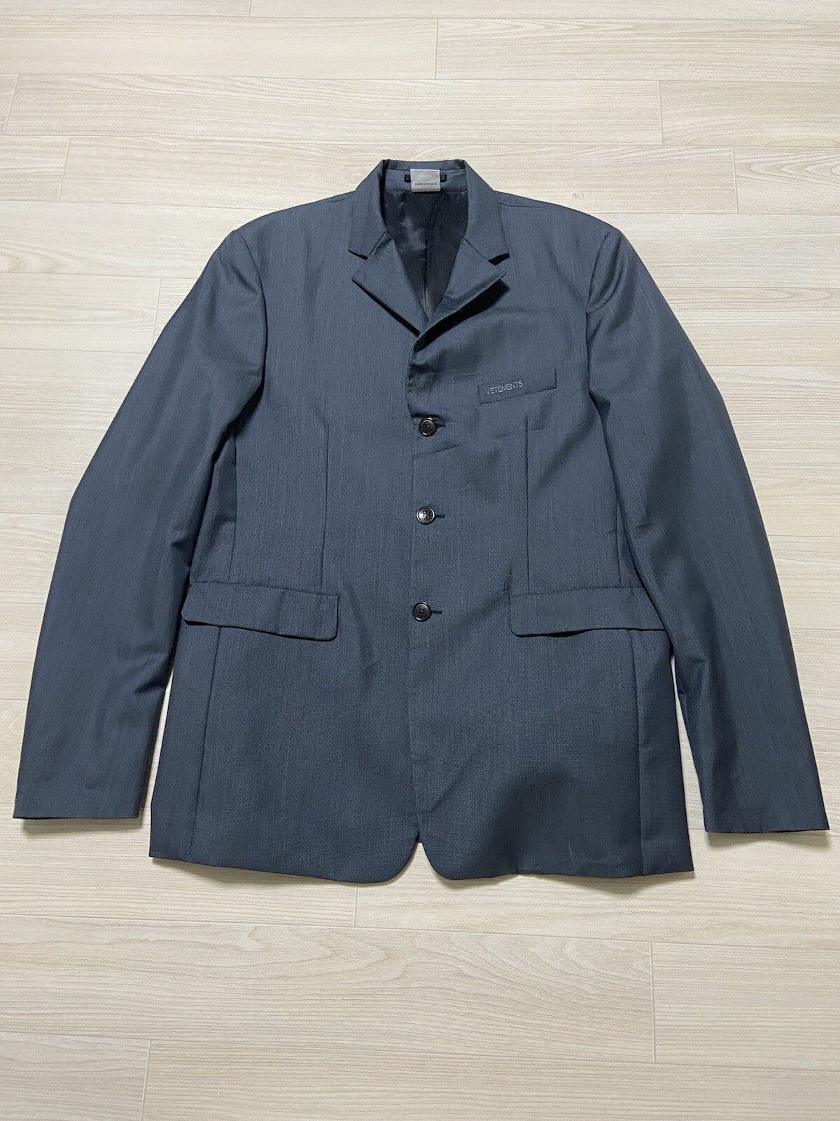 S Vetements mega Pocket Oversized Wool Blazer Jacket