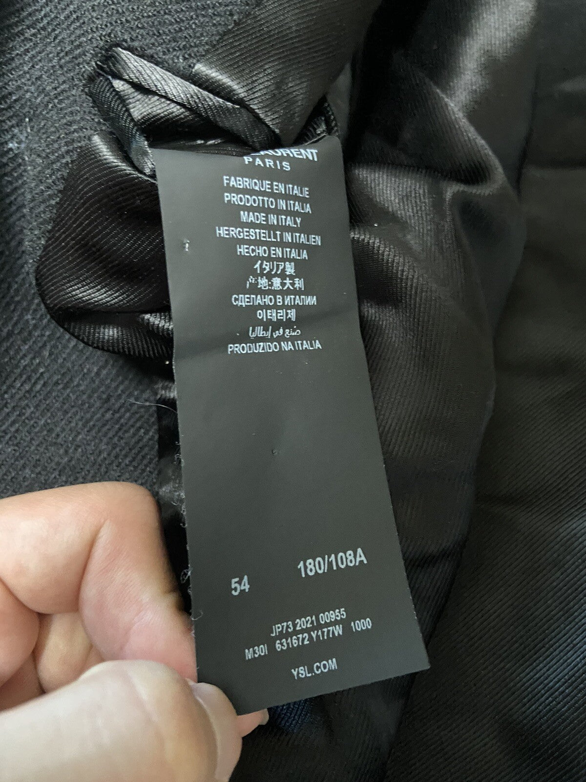 54 Saint Laurent fw22 hidden button heavy wool coat