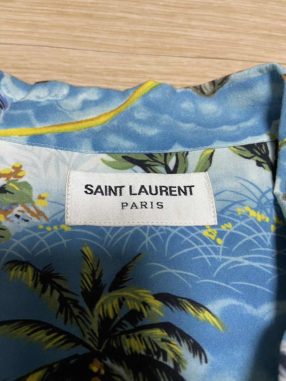 38 Saint Laurent 16ss surf sound hawaiian button up shirt