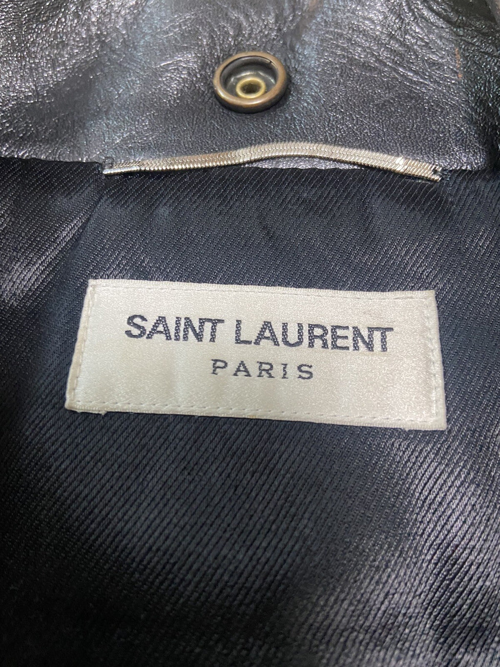 46 Saint Laurent 1971 printing L01 rider leather jacket