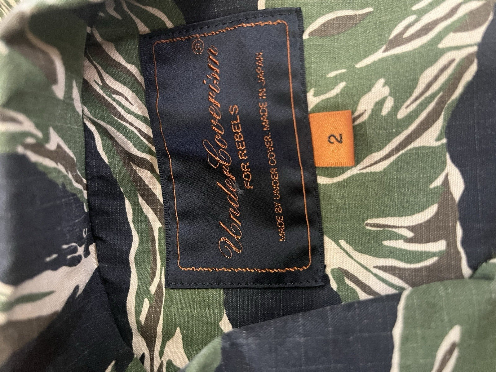 2 Undercover reconstructed M-65 tiger camo military jacket