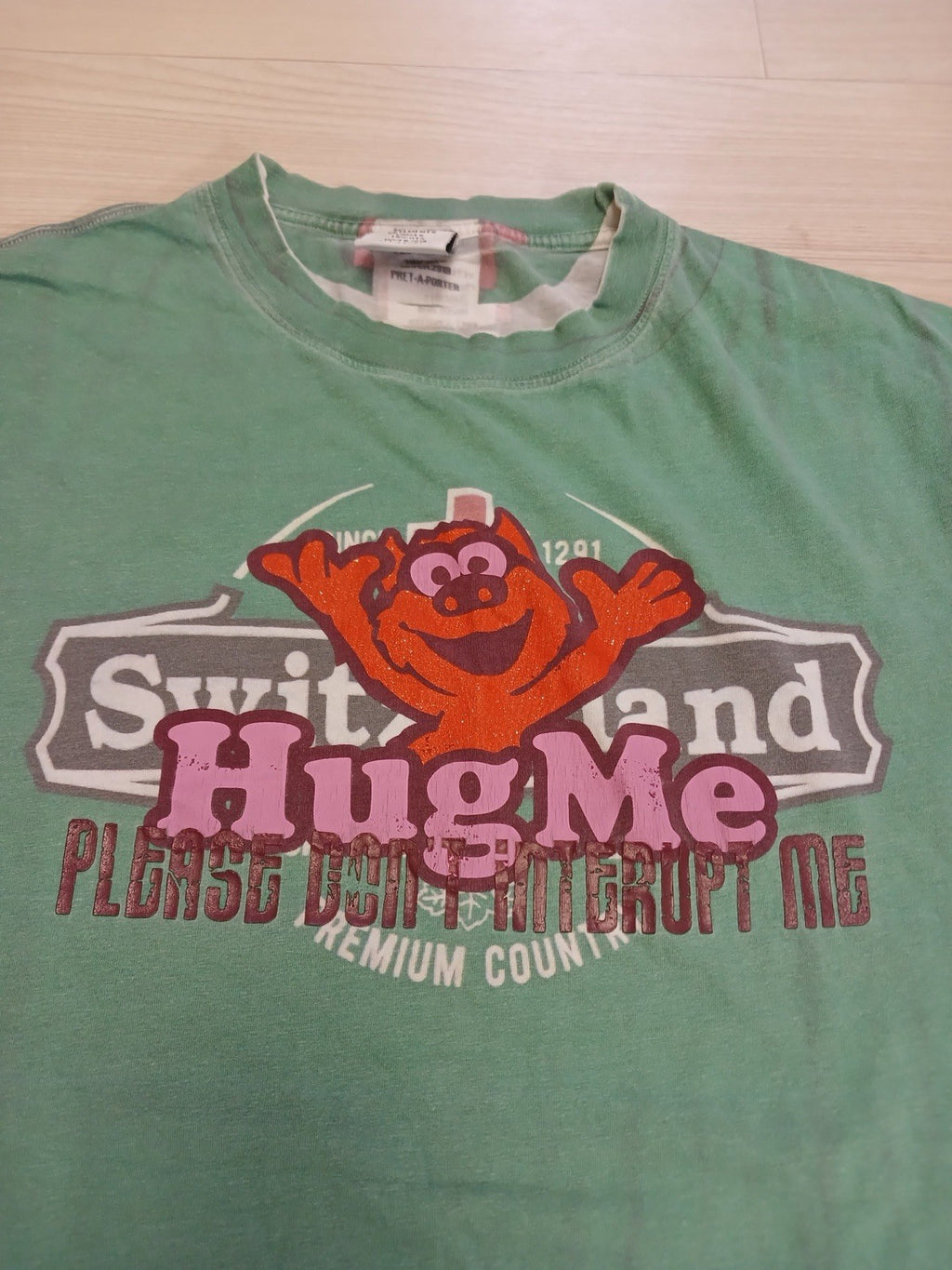M Vetements hug me I don’t care thanks oversized t shirt