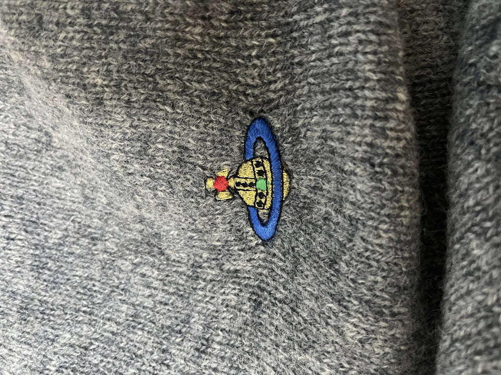 M vivienne westwood man orb logo knit zip up jacket