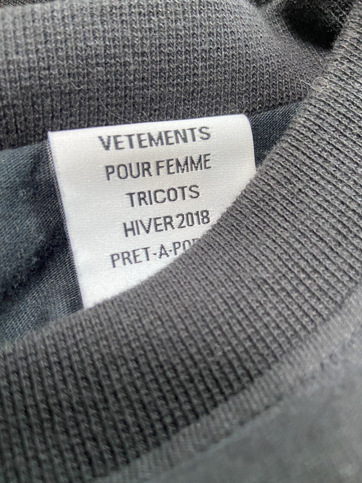 S Vetements PARIS Layered oversized long sleeve shirt dress