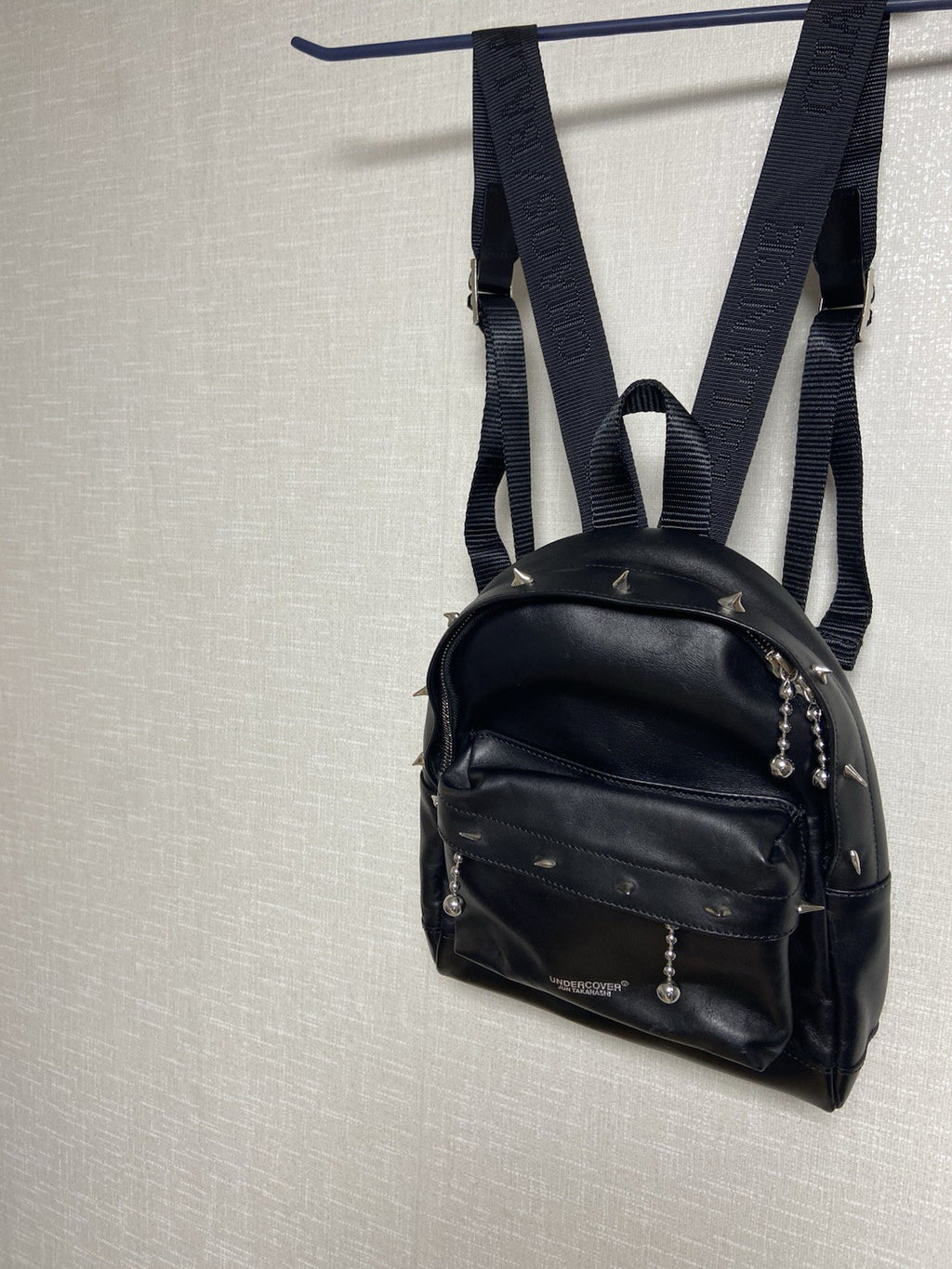 Os Undercover Leather SPIKE studded mini backpack