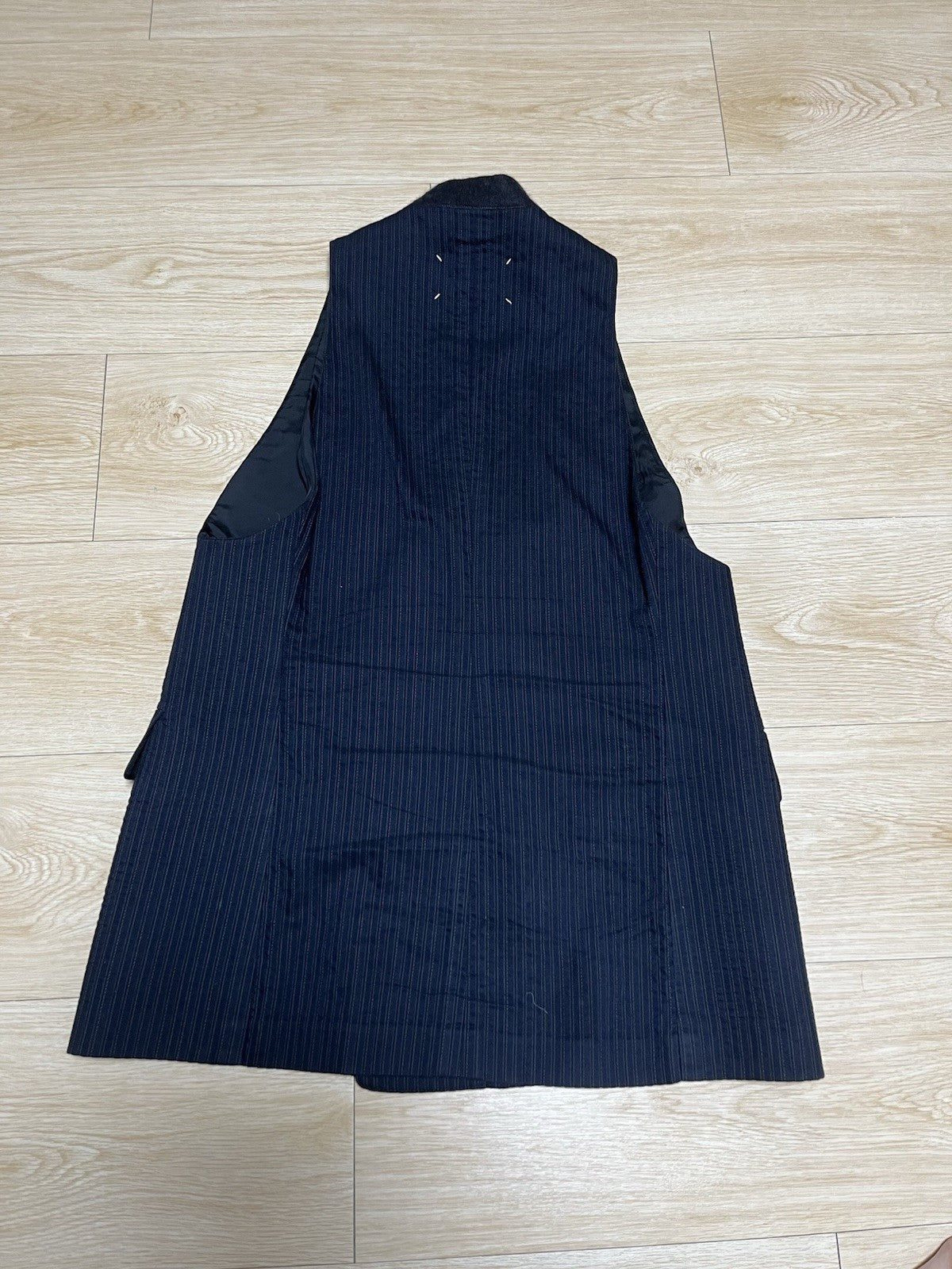 50 Maison Margiela 6B striped sleeveless blazer jacket vest