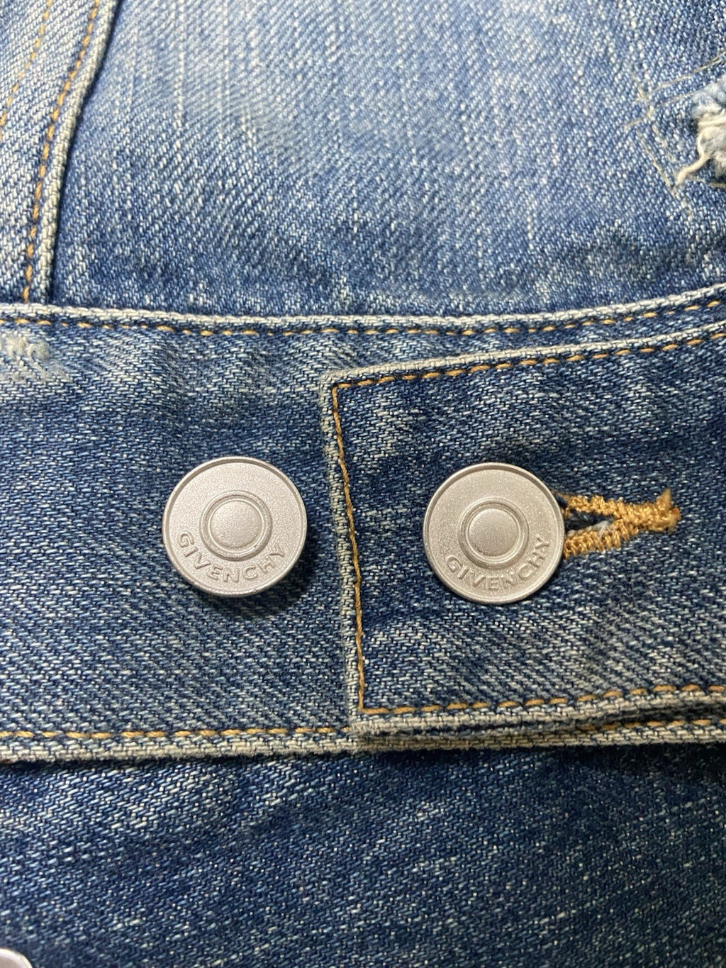 S Givenchy Distressed moleskin boro denim jacket