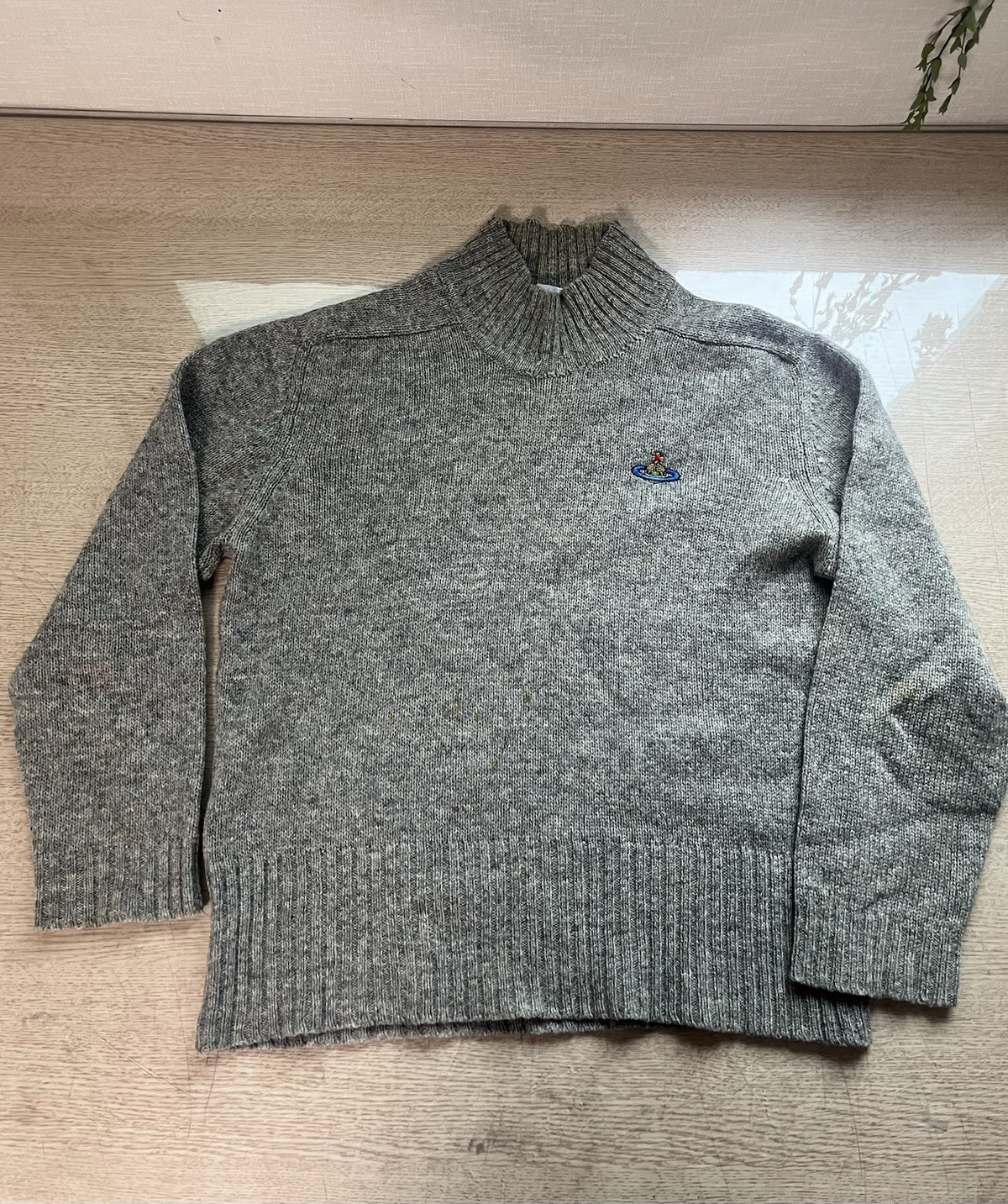 M vivienne westwood man orb logo high neck knit sweater