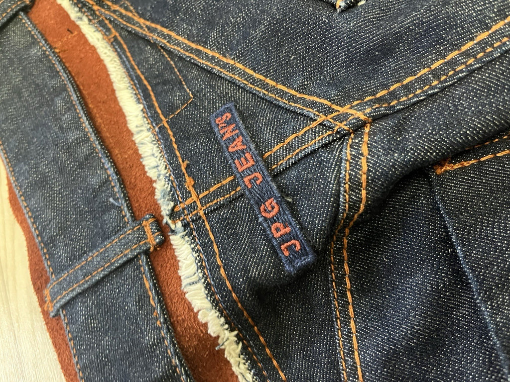 27 Jean Paul Gaultier belted leather Super wide denim pants