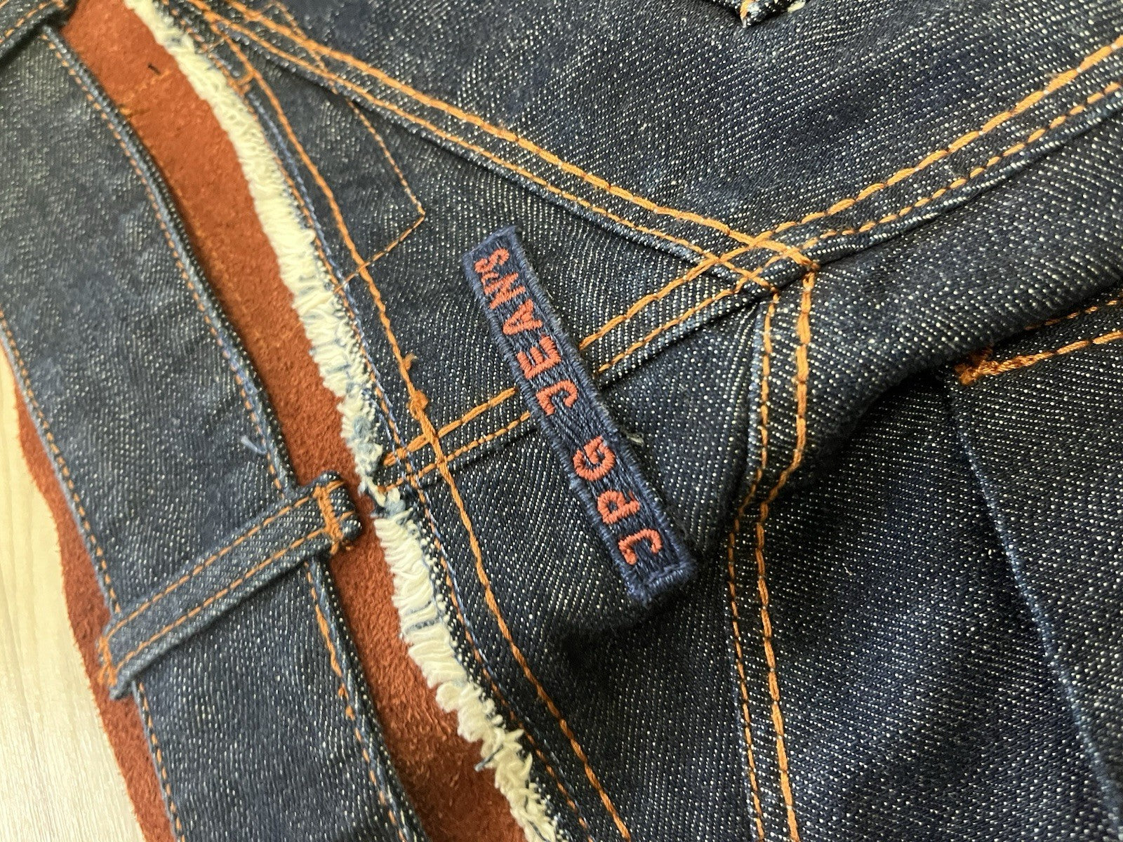 27 Jean Paul Gaultier belted leather Super wide denim pants