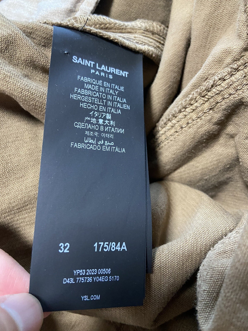 32 Saint Laurent SS24 FW23 Oversized corduroy baggy pants