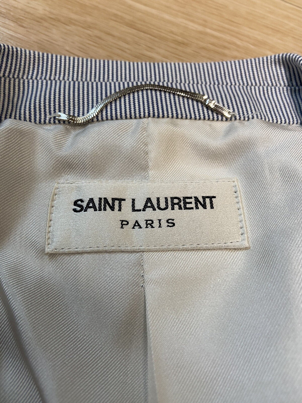 54 Saint Laurent fw13 ss14 Cotton striped blazer suit
