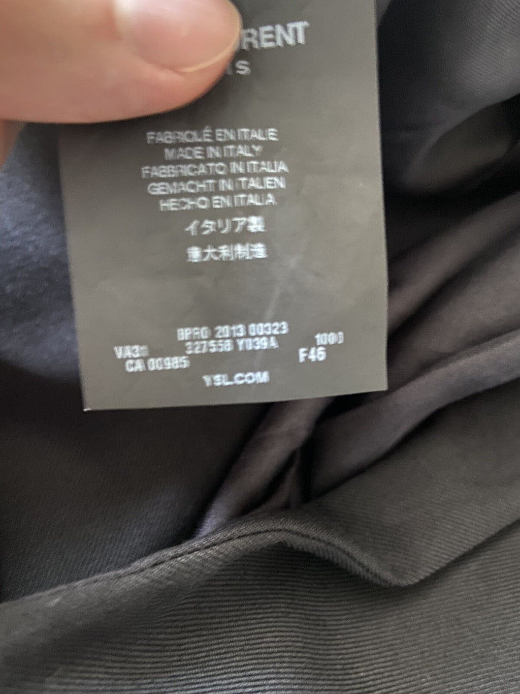 F46 Saint Laurent gold double button blazer jacket suit