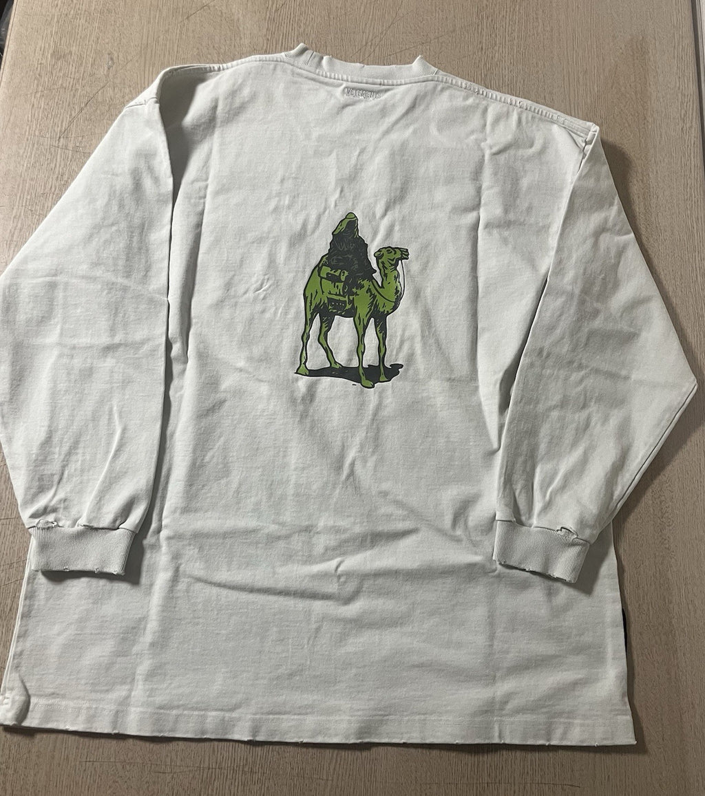 S vetements SILK ROAD distressed oversized long sleeve shirt