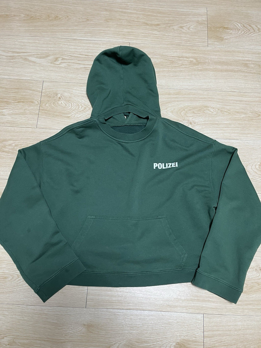 Xs Vetements ss16 Reversible Polizei crop oversized hoodie