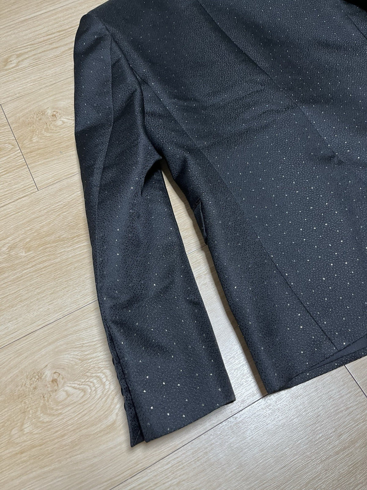 44 Saint laurent glitter Le smoking peaked lapel blazer suit jacket