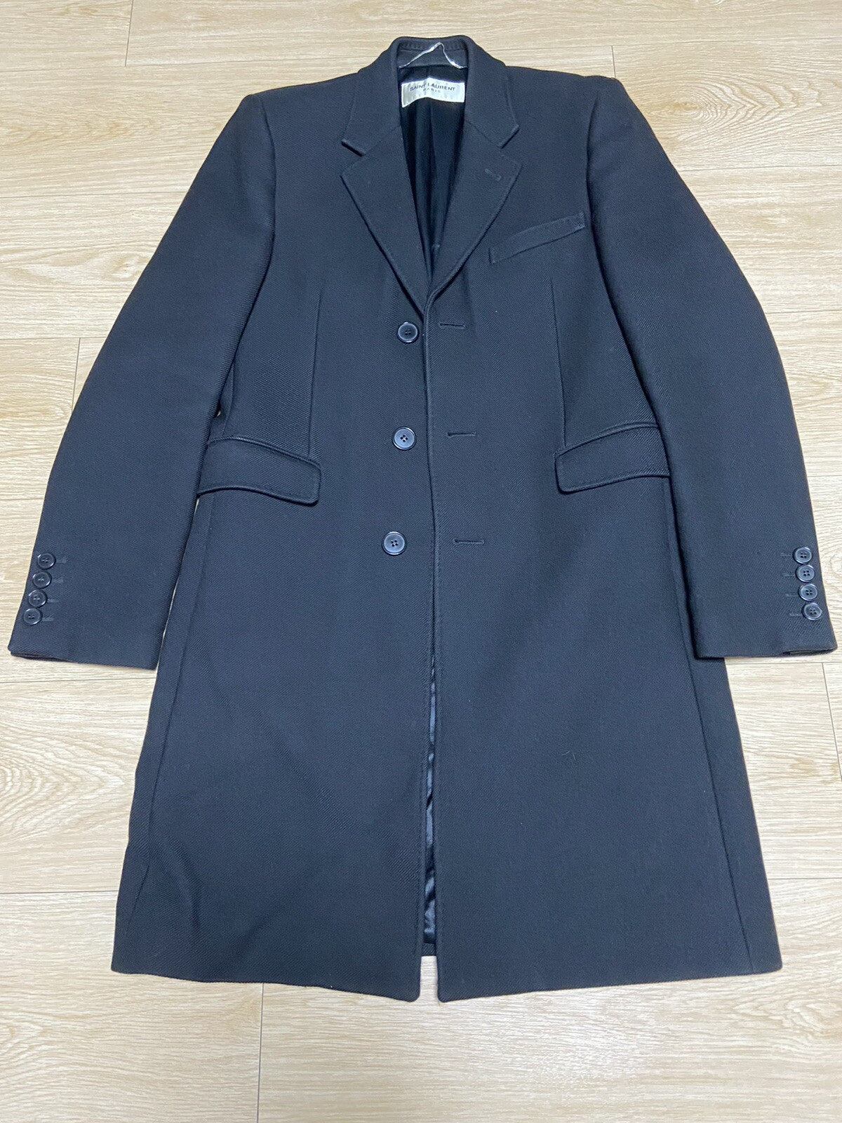 46 Saint Laurent fw15 ss16 chesterfield wool coat jacket