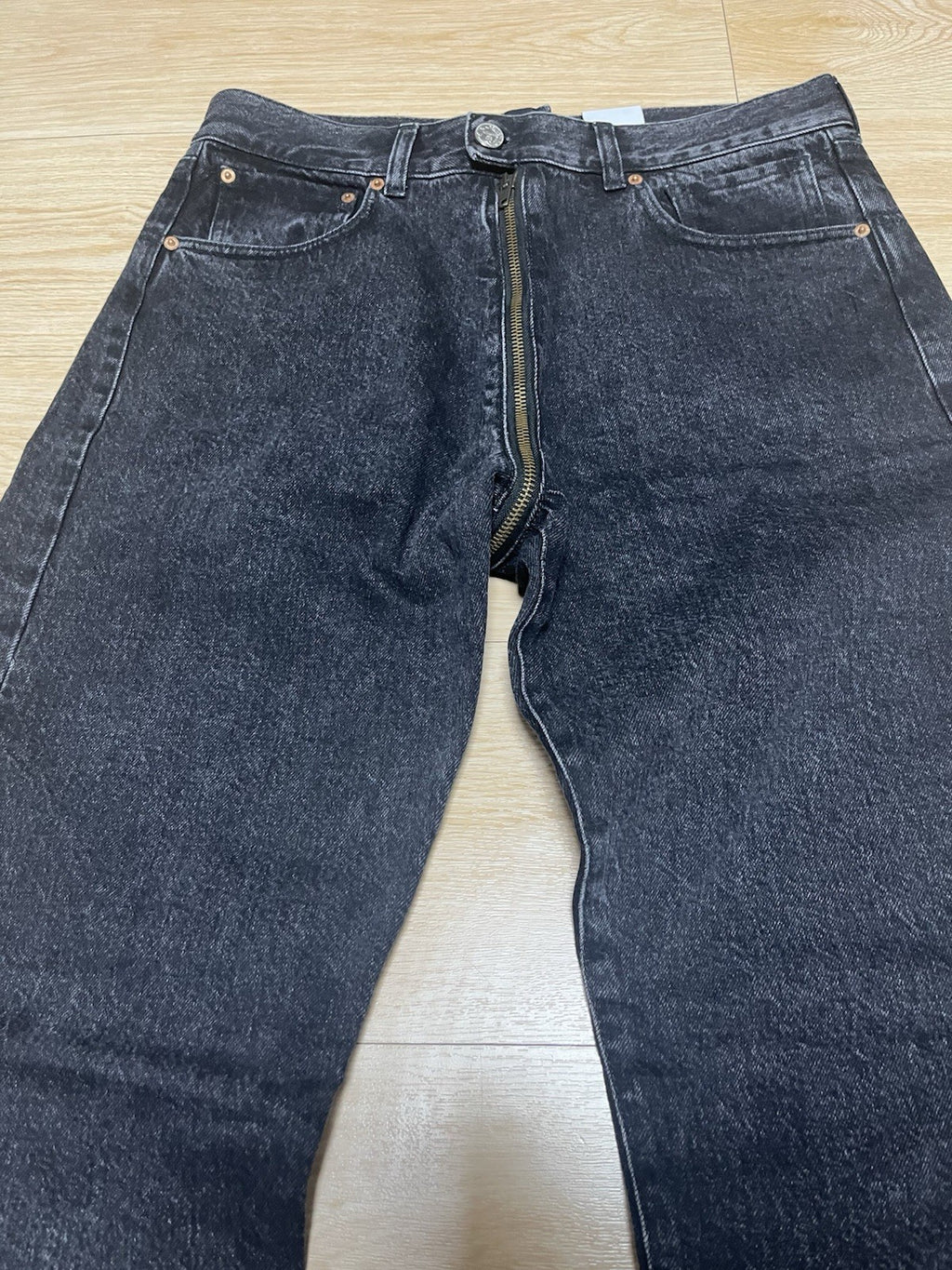 M Vetements SS20 crotch zip split HOMME denim pants jeans