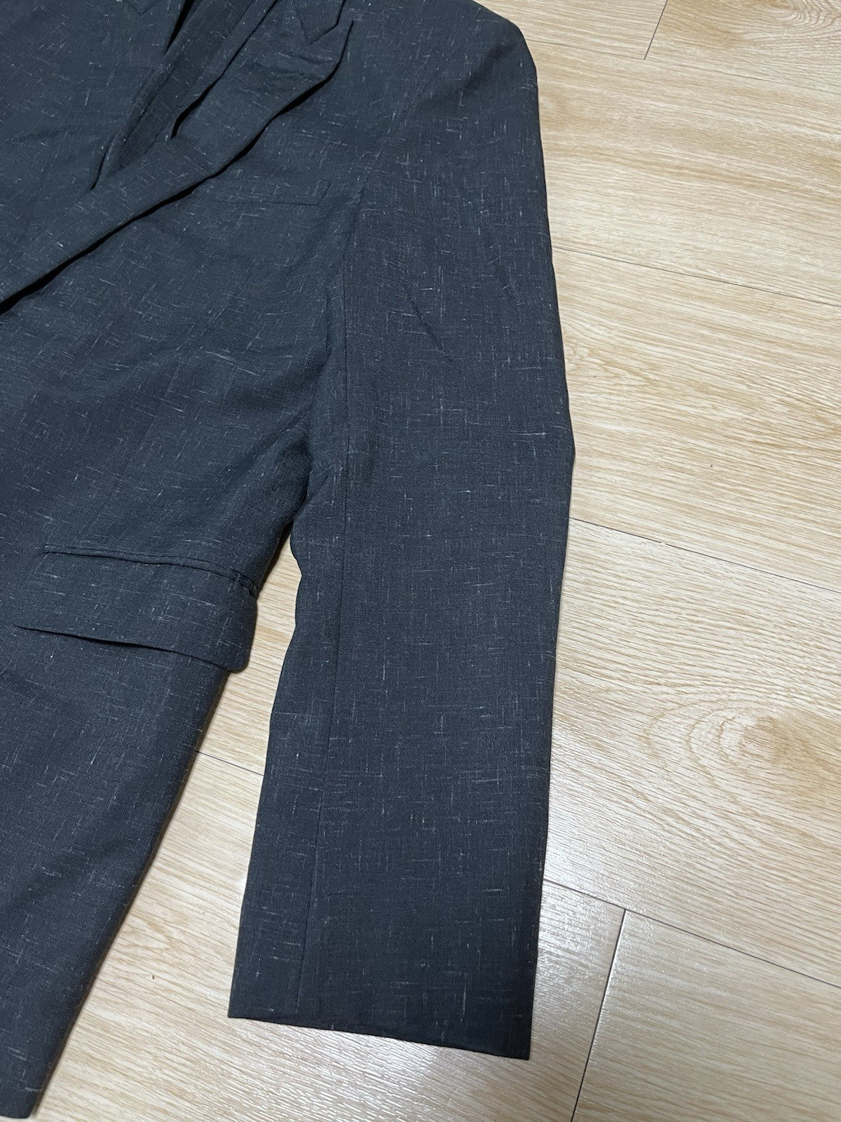 46 Saint Laurent SS14 look3 assymmetric peaked lapel blazer suit jacket