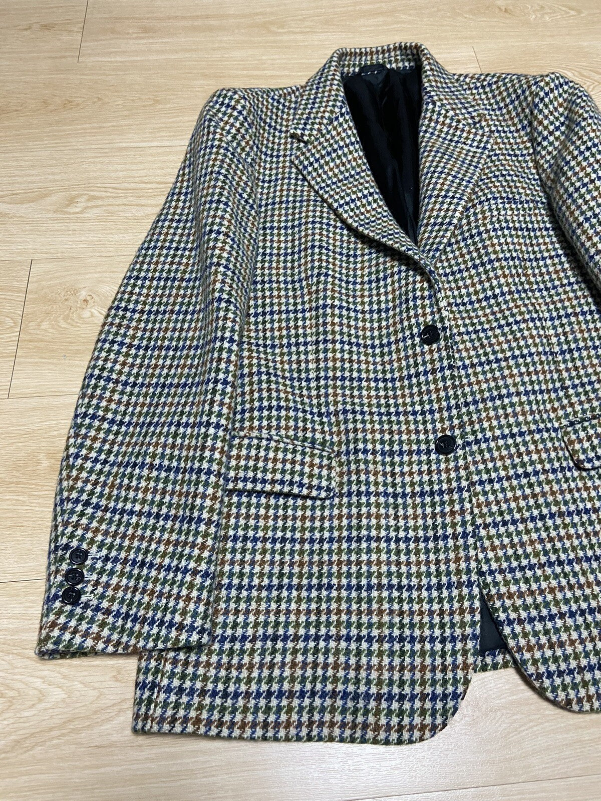 46 Raf Simons multi color houndtooth blazer jacket