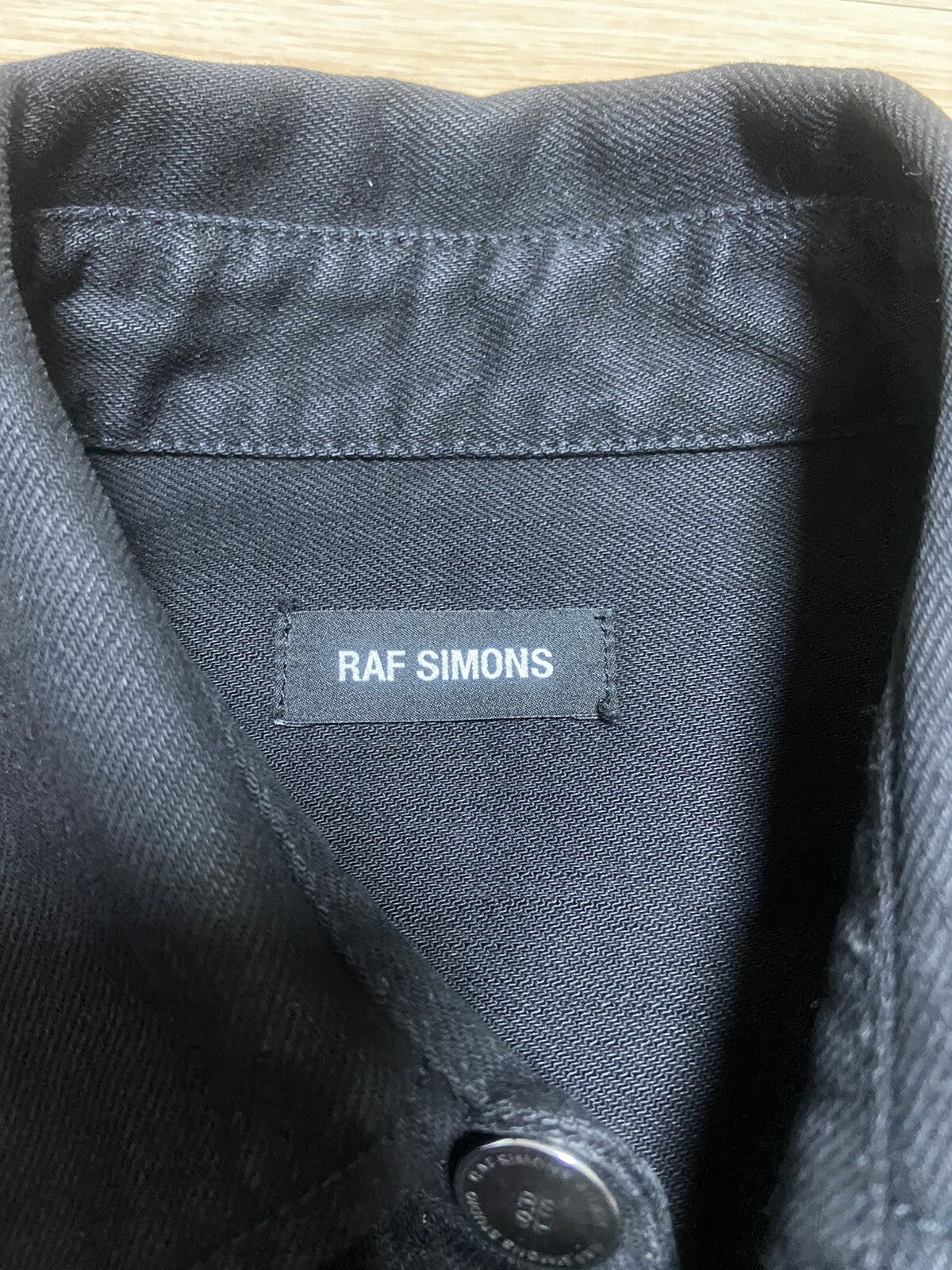 S Raf Simons ss19 oversized Big Fit Double Two patch denim shirt jackrt